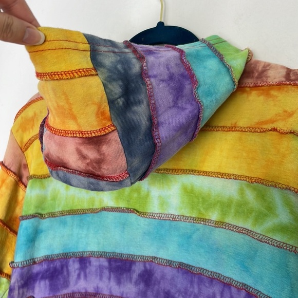 HIPPIE rainbow tie dye zipper jacket - Picture 7 of 10